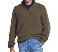 Maglione Uomo Cerniera, Maglione Polo Uomo Invernale Pullover Colletto Rialzato Maglioni con Zip a Quarto Manica Lunga Sweater Tenere Caldo Giacca per La Mezza Stagione