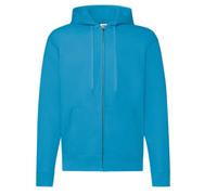 maglione uomo Felpa con zip lunga coperta e cappuccio fruit of the loom