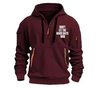 Maglione uomo felpe a maniche lunghe uomo felpa con cappuccio manica lunga primavera autunno casual design unico outdoor tinta unita manica lunga grande, Colore: rosso, S