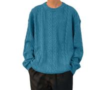 Maglione Uomo Girocollo, Maglione Lavorato a Maglia Maglione Invernale Uomo Felpa Lavorata a Maglia Maglione in Cotone Slim Fit Cross Lines Maglione Lana Uomo Inverno Maglioni