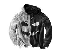 Maglione uomo mare Ecco UN titolo del prodotto per la tua shoodie natalizia con stampa di zucca: felpa aderente da uomo, grigio., M