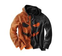 Maglione uomo mare Ecco UN titolo del prodotto per la tua shoodie natalizia con stampa di zucca: felpa aderente da uomo, Colore: arancione., S