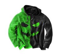 Maglione uomo mare Ecco UN titolo del prodotto per la tua shoodie natalizia con stampa di zucca: felpa aderente da uomo, verde, XL