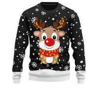 Maglione Uomo Natalizio, Maglioncino Girocollo Lavorato a Maglia Fine Senza Cappuccio Pullover Maniche Lunghe Con Stampa Novità Merry Christmas Caldo Maglione Natale Trash Per Famiglia Natalizio