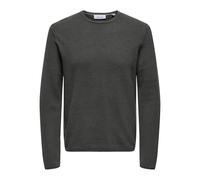Maglione Uomo ONLY&SONS Manica Lunga Girocollo Cotone Comodo Elegante Maglia, Colore:Grigio, Dimensione Maglia:M