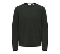 Maglione Uomo ONLY&SONS Manica Lunga Girocollo Cotone Comodo Elegante Maglia, Colore:Verde-3, Dimensione Maglia:M