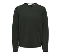 Maglione Uomo ONLY&SONS Manica Lunga Girocollo Cotone Comodo Elegante Maglia, Colore:Verde-3, Dimensione Maglia:M