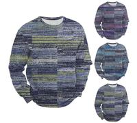 Maglioni autunnali da uomo stampati per uomo fantasia girocollo maglione a maniche lunghe maglione per il tempo libero maglione girocollo pullover top per viaggi felpe quotidiane vestibilità comoda