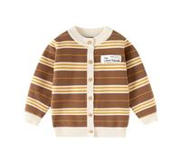 Maglioni Bambino - Maglioni per Bambini Eleganti Cardigan in Maglia a Righe Morbidi e Comodi Capispalla Invernali Autunnali Abbigliamento Casual per La Scuola. (Brown 4-5years)