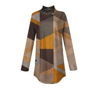 Maglioni da donna a collo alto, a maniche lunghe, a collo alto, a maniche lunghe, autunnale, casual, invernali, per allenamento al chiuso e all'aperto, maglietta di base, regali di Natale, cachi, L