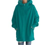 Maglioni da donna calda felpa con cappuccio manica lunga cerniera cardigan con cappuccio tasca casual capispalla, Erba En8, L