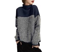 Maglioni Da Donna colletto alto Inverno Manica Lunga Impiombato Maglione Lavorato A Maglia Pullover Di Lana Maglione Lavorato A Maglia Maglione colletto alto Invernale Top Caldi Pullover Maglieria,B