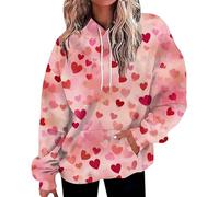 Maglioni da donna Uk a maniche lunghe felpe girocollo a maniche lunghe pullover tunica girocollo t-shirt carino romantico regalo per fidanzata, appuntamento, notte, coppia, abbigliamento invernale