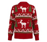 Maglioni da donna UK felpa lavorata a maglia maglieria da donna casual autunno inverno Natale allentato albero di Natale cervo pullover spesso maglione maglione partito costume abiti natalizi regali