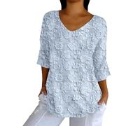 Maglioni da donna UK Felpa lavorata a maglia maglieria da donna con stampa sulla consapevolezza del cancro al seno camicia con scollo a V maglietta per feste costume natalizio abiti regali, Azzurro, M