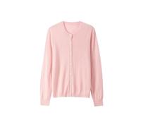 Maglioni della pianura del colletto rotondo delle donne, top lavorato a maglia versatile monopetto giallo, rosa, XL