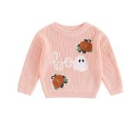 Maglioni di Halloween a maniche lunghe e girocollo in maglia per bambino bambina ragazzo con motivi zucca e fantasma di Halloween, mesi e anni, multicolore