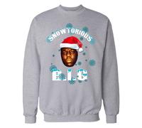 Maglioni Di Natale 2024 BIGGIE SNOWTORIOUS NOTORIOUS B.I.G Felpa / T-Shirt
