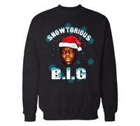 Maglioni Di Natale 2024 BIGGIE SNOWTORIOUS NOTORIOUS B.I.G Felpa / T-Shirt