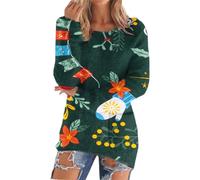 Maglioni di Natale da donna taglie forti albero di Natale soffici maglioni lavorati a maglia autunno inverno caldo maglione natalizio maglioni vacanze accogliente manica lunga peluche maglieria