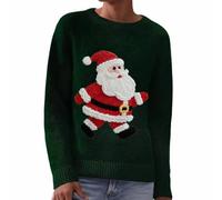 Maglioni di Natale Donna, Maglione Donna Pullover Invernale Comodo con Stampa Elegante A Girocollo E Maniche Lunghe per Casual E Festivo Ideale per Le Feste E La Stagione Fredda