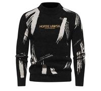 Maglioni di Natale Famiglia Uomo Lana Pullover Maglione da A Girocollo Trecce Invernali