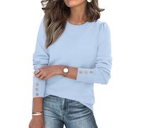 Maglioni Donna ; Maglia Manica Lunga Donna ; Elegante Abbigliamento Tinte Unite Scollo Rotondo ; Bluse Moda Affascinante ; Adatto per L'autunno, l'inverno E L'inizio della Primavera