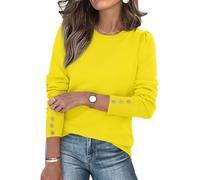 Maglioni Donna ; Maglia Manica Lunga Donna ; Elegante Abbigliamento Tinte Unite Scollo Rotondo ; Bluse Moda Affascinante ; Adatto per L'autunno, l'inverno E L'inizio della Primavera
