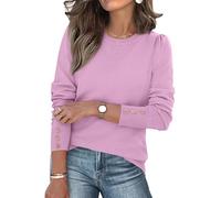 Maglioni Donna ; Maglia Manica Lunga Donna ; Elegante Abbigliamento Tinte Unite Scollo Rotondo ; Bluse Moda Affascinante ; Adatto per L'autunno, l'inverno E L'inizio della Primavera