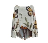 Maglioni Donna Particolari Maglione a Maniche Lunghe Donna Oversize Bordo Irregolare Senza Cappuccio Girocollo Pullover Morbido In Maglia Vintage Knitted Tops Casual Classica Di Base Autunno