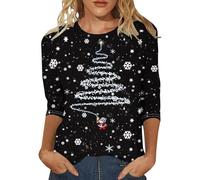 Maglioni lavorati a maglia per le donne maglieria calda cappello di Natale bicchiere di vino albero di Natale fiocco di neve stampa pullover maglione top partito costume abiti di Natale regali, bianco