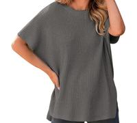 Maglioni natalizi da donna Accogliente Felpa 2025 Maglioni da donna Casual Girocollo Maglione a maniche corte Maglione Leggero Maglia Batwing Autunno Top Costume da festa Abiti di Natale Regali