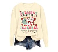 Maglioni Natalizi Maglioni da Donna Felpa Natale Donna per Tempo Libero Solid Color Largo Lettere Print Design Contemporary FESTIVITÀ Invernale Comfort Morbido Caldo