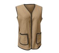 Maglioni Neri Per Donne Sexy Donna Felpe Lambswool Lightweight Gilet Cozy Sleeveless Cardigan Giacca Con Pockets Maglione Brutto, giallo, S