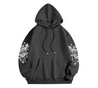 Maglioni Oversize Lunghi Hoodie Norvegese Maniche Pelo Basic Trekking Attillata Alieno Teschio Micropile Serpeverde all Etniche Stampate Attillato Cintura Incrociato Ampi Corti