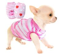 Maglioni per cani di piccola taglia (Tea-cup, Chihuahua), in pile, per cuccioli o cani piccoli, motivi graziosi, XXS, 2 pezzi