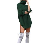 Maglioni per le donne maglia top camicia 2025 signore tinta unita moda autunno inverno dolcevita maglione casual maglieria autunno costume abiti di Natale regali, Verde, XL
