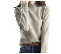 Maglioni tinta unita da donna maglioni comodi nuovo maglione lavorato a maglia a mezza altezza maglione da donna autunno e inverno pullover corto tinta unita maglione allentato con fondo ispessito