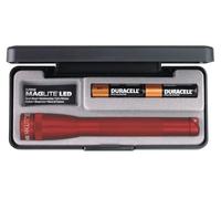 Maglite - Torcia a LED con Custodia, Funzionamento Pile AA, Rosso (Rosso), NA