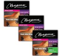 Magma - 3 set di corde COATED per chitarra spagnola in rame argentato 1°, 2° e 3° nylon cristallo - tensione media - (GC110ED)