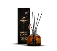 Magma London Diffusore in pietra lavica, Wild Gardens (diffusore a bastoncini), profumo di tabacco e oud, pietre aromatiche organiche, nucleo in vetro e roccia, manuale, 15 ml, copertura media della
