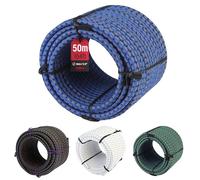 Magma Rotolo di Corda Elastica 25m | Corde Elastiche da 8 mm di Diametro per Pesca, Vela, Campeggio, e Fissaggio Teloni | Extra Forte, Per Interno, Esterno, Giardino e Auto (Blu)