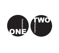 Magma TECHNICS ONE & TWO Coppia Feltri x giradischi Dj fondo Nero Logo Technics