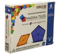 Magna-Tiles - Polygons Expansion Set, Set di tessere magnetiche originali per la costruzione di giochi creativi, giocattolo educativo per bambini dai 3 anni in su (8 pezzi)