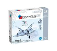 Magna-Tiles 16-piece ice set, the original, award-winning magnetic building tiles, creativity and educational, stem approved, translucent