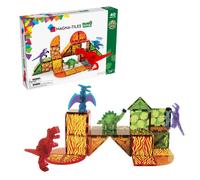 MAGNA-TILES Dino World 40 Pezzi - Set di Costruzione Magnetico Originale per Giochi Creativi e Educativi