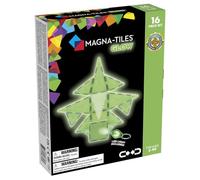 Magna-Tiles Glow In The Dark Set, The Original Magnetic Building Tiles For Creative Open Ended Play, Educational Toys For Children Ages 3 Years + (16 pezzi + LED Light Included), 18816