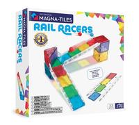 MAGNA-TILES® Rail Racers - Set di costruzione magnetica, 33 pezzi, marchio originale per costruzioni magnetiche