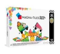Magna-Tiles Set da 50 pezzi Grand Prix con diversi mattoncini magnetici 3D in colori opachi e 2 telai, favorisce l'apprendimento giocoso