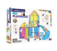 MAGNA-TILES Set di costruzione magnetica per animali domestici, 50 pezzi, il marchio originale di costruzione magnetica